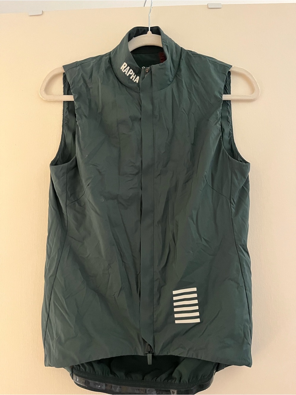 Rapha Forest Green Cycling Vest with Reflective Accents